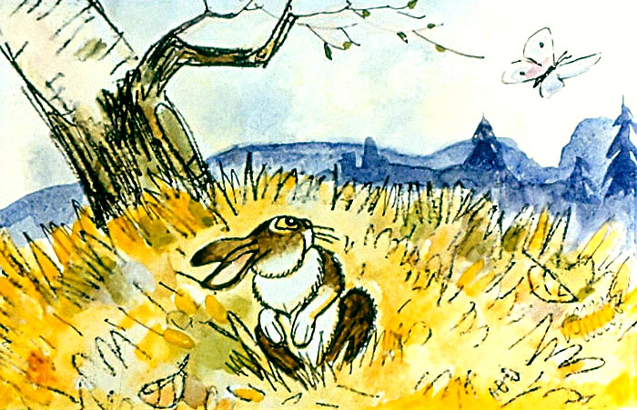 Казка про хороброго зайця