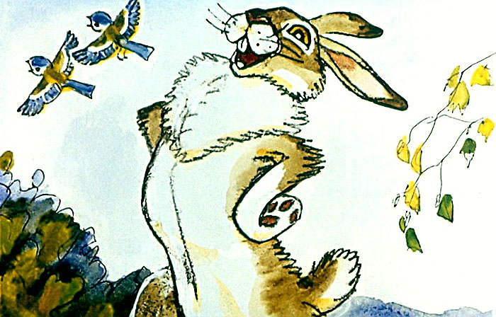 Казка про хороброго зайця